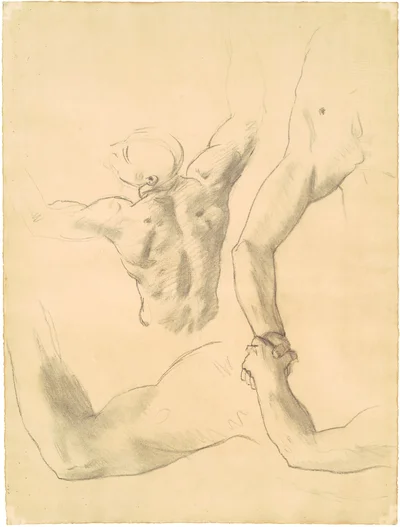 Studies for "Two Classical Male Figures Wrestling"