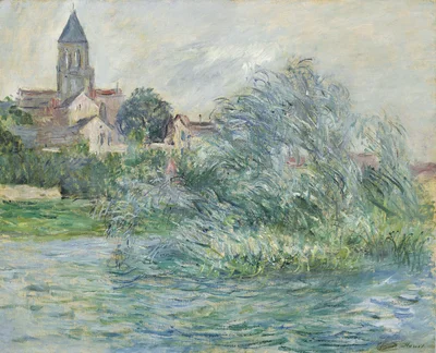Claude monet leglise a vetheuil)