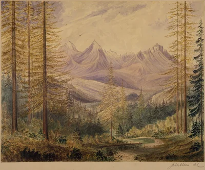 Rocky Mountain Peaks (near boundary) from the summit of Flathead Pass