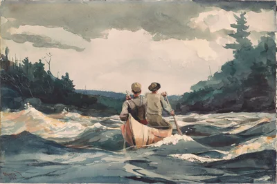 Canoë dans les rapides