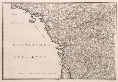 Neueste Generalkarte von Frankreich, central western sheet