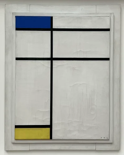 Composition in Blue, Yellow, and White